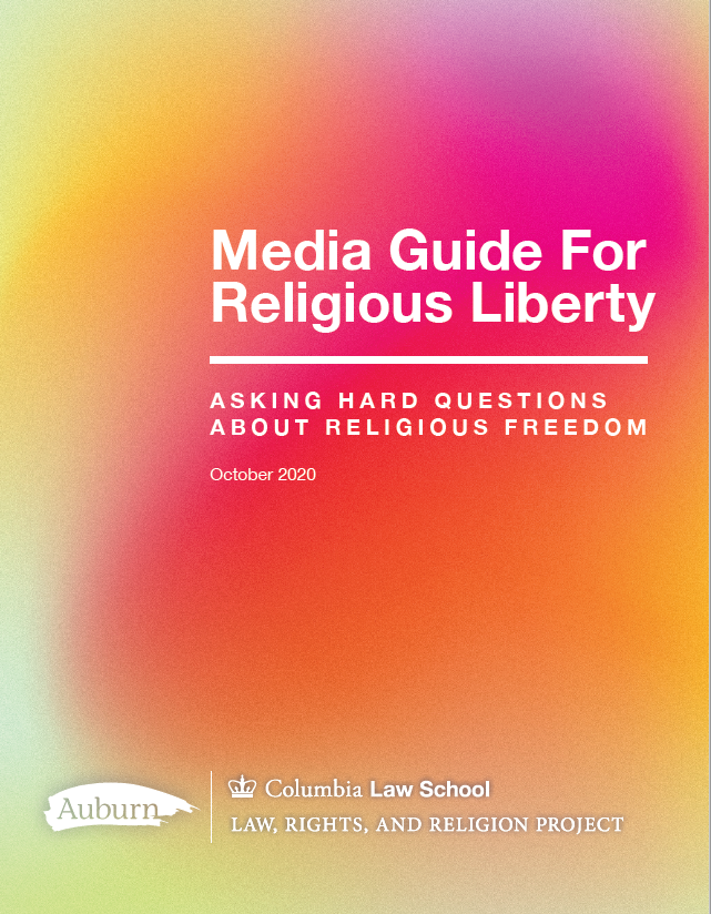 Cover page of media guide on religious liberty