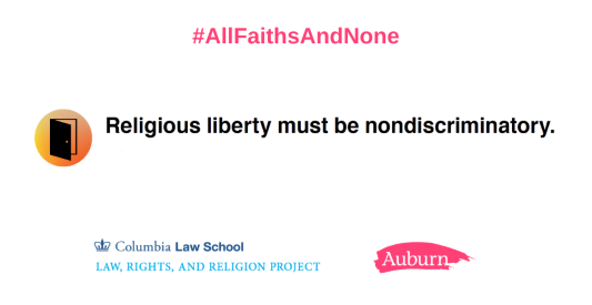 Religious liberty must be nondiscriminatory.