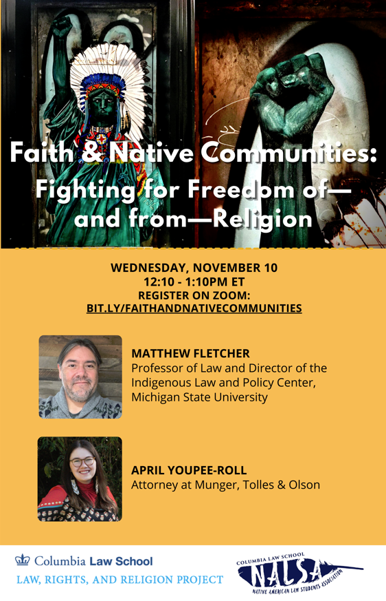 Poster for Faith and Native Communities